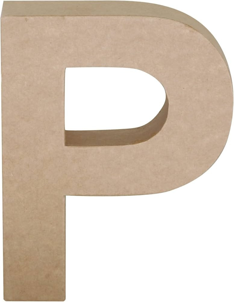 Papier Mache Paper Mache Letter P, 7" Size, Brown | Amazon (US)