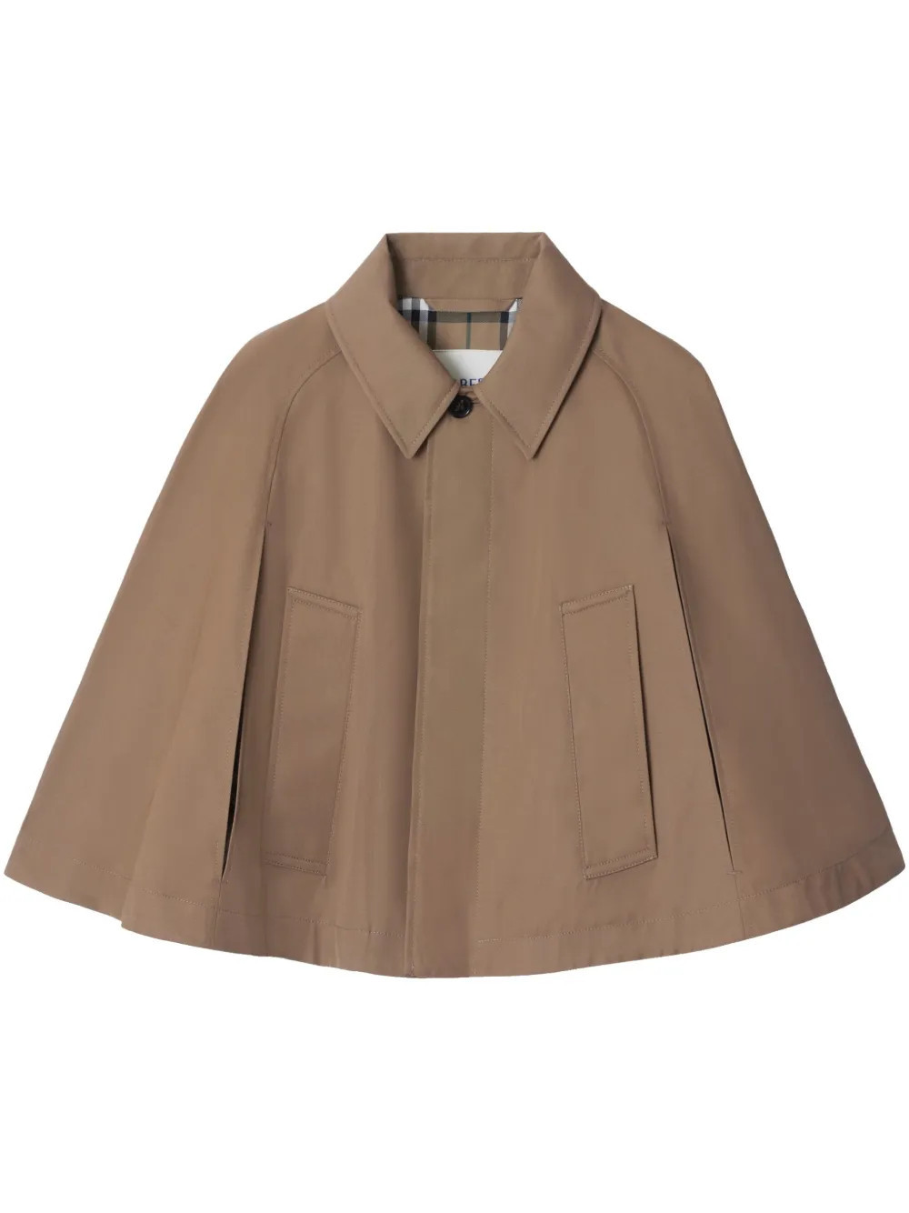 Burberry twill-weave cape - Brown | Farfetch Global
