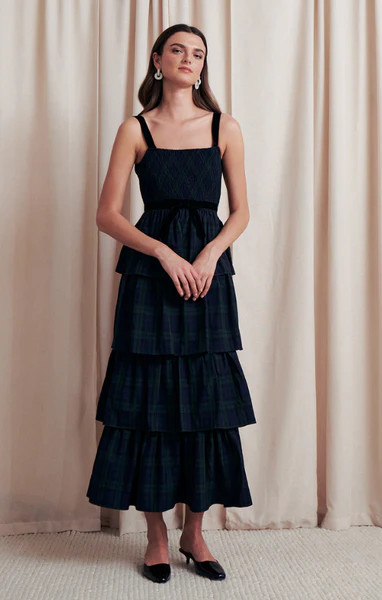 Noel Holiday Plaid Midi Dress | Mint Clothing Boutiques