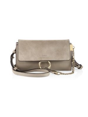 Mini Faye Leather & Suede Shoulder Bag | Saks Fifth Avenue