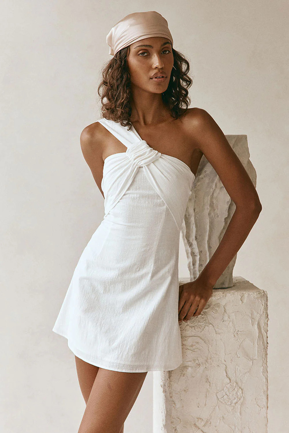 White One Shoulder Mini Dimmi Dress | Sabo Skirt US