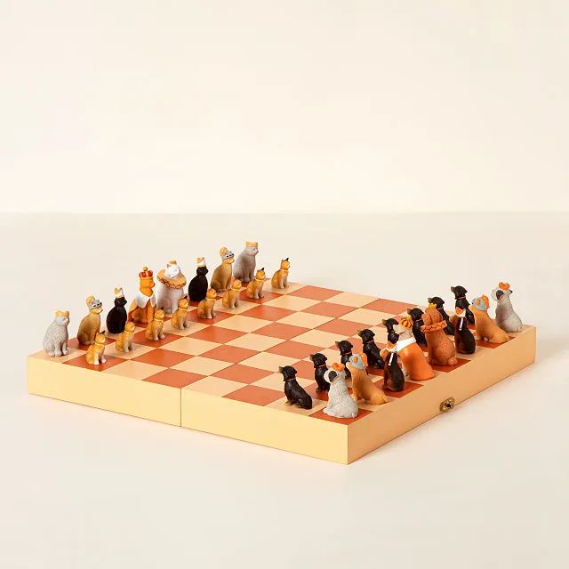 Dogs vs. Cats Chess Set | UncommonGoods