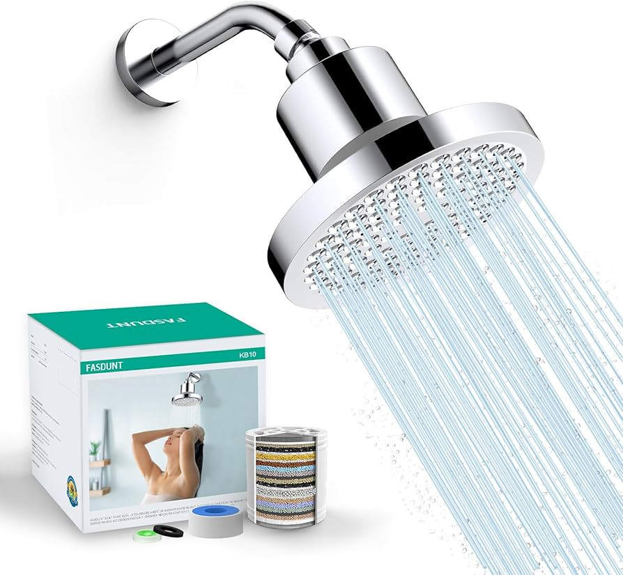Filtered Shower Head, Anti-Clog High Pressure Shower Heads with 20-Stage Filter for Softening Har... | Amazon (US)