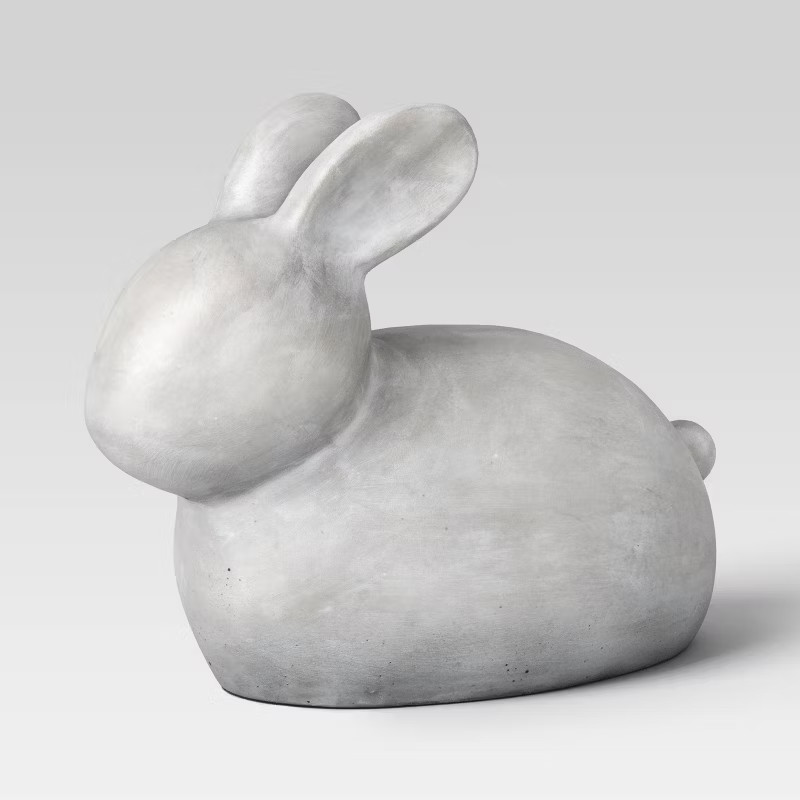 Cement Rabbit Outdoor Garden Figurine Gray - Threshold™ | Target