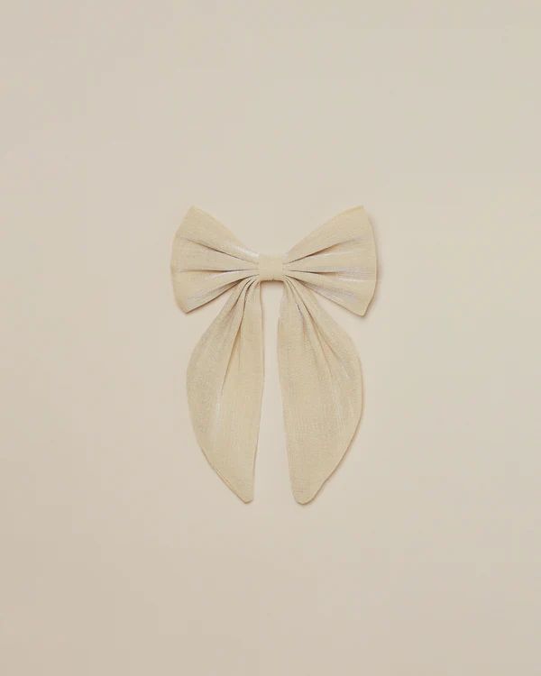 oversized bow | metallic champagne | Noralee