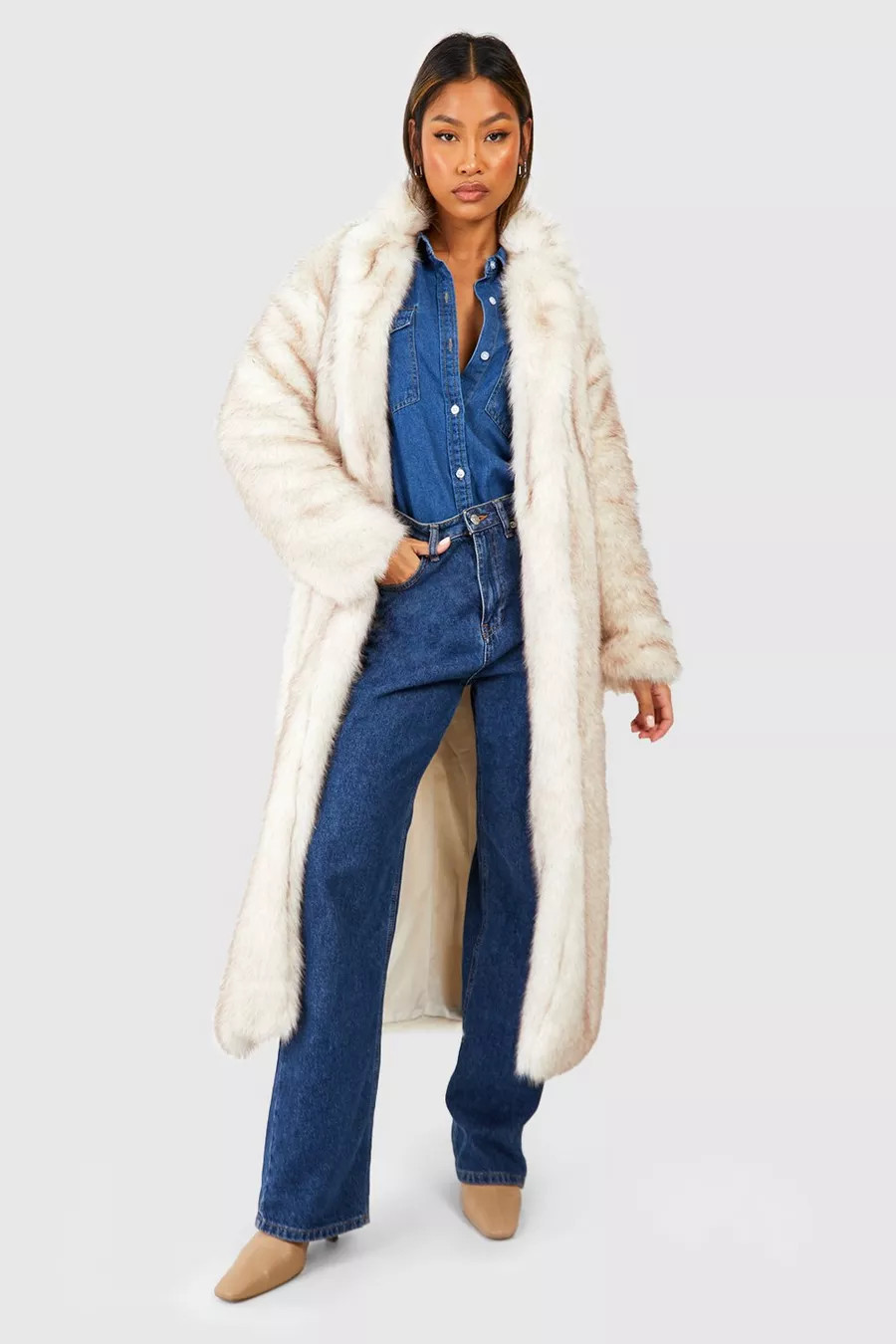 Premium Vintage Look Faux Fur Maxi Coat | boohoo (US & Canada)