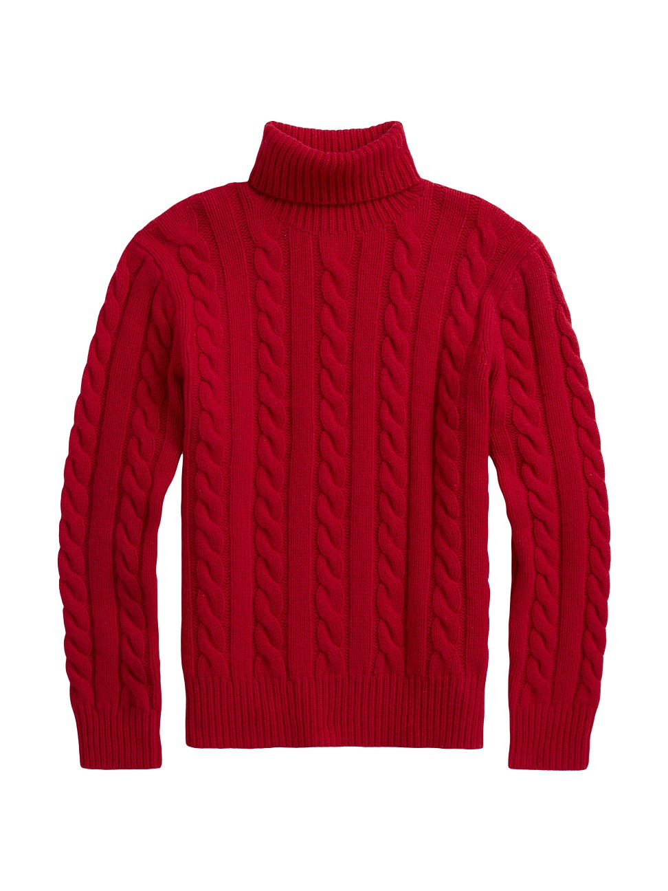 Men's Cable Knit Turtleneck Sweater - Park Avenue Red - Size Medium | Saks Fifth Avenue