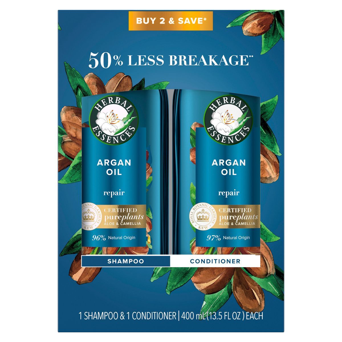 Herbal Essences Bio:renew Repairing Shampoo & Conditioner Dual Pack with Argan Oil - 27 fl oz/2ct | Target