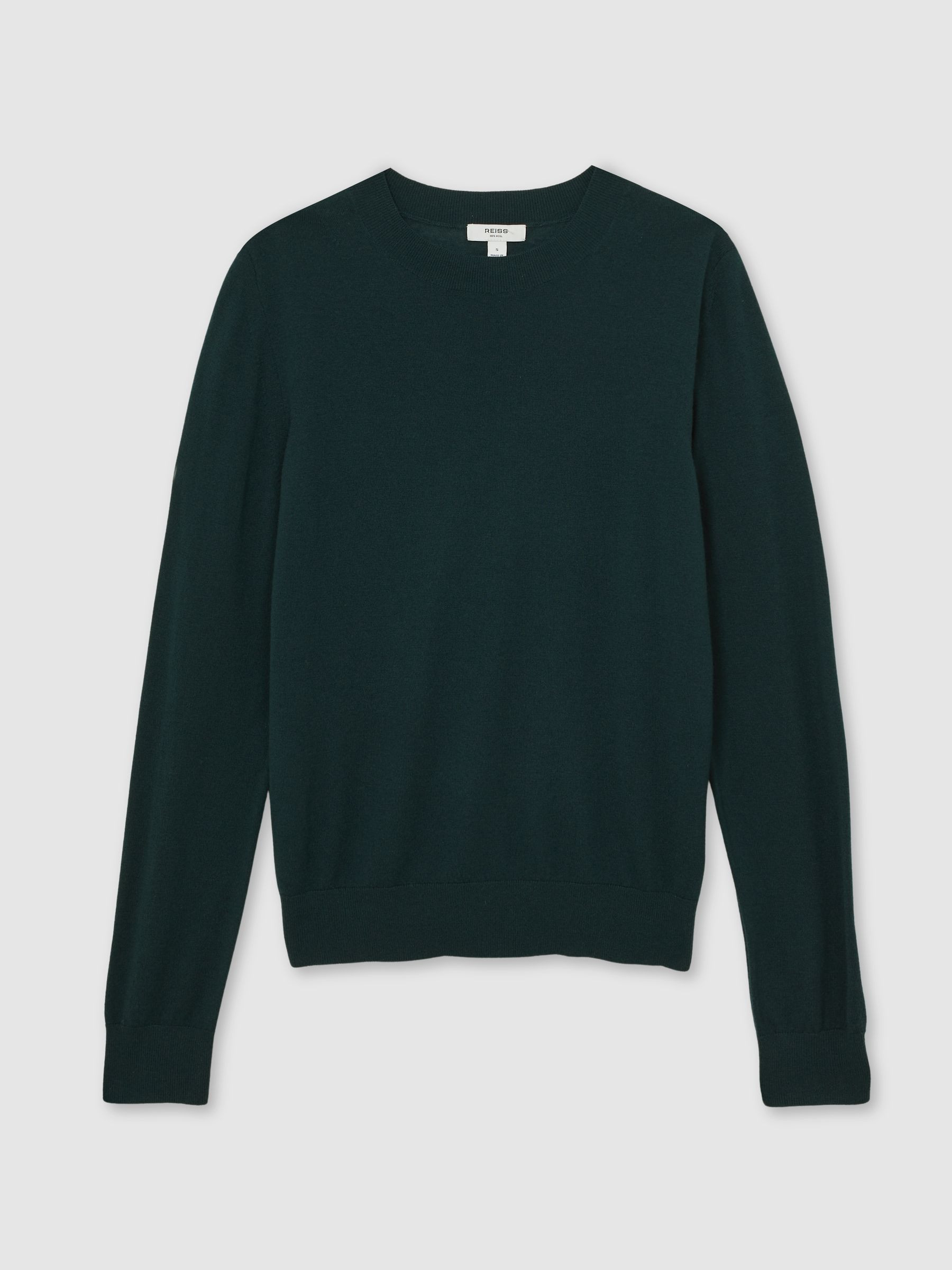 Reiss Reiss Green Hester Wool Crew-Neck Jumper | Next US
