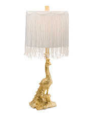 27in Gilded Peacock Table Lamp | TJ Maxx