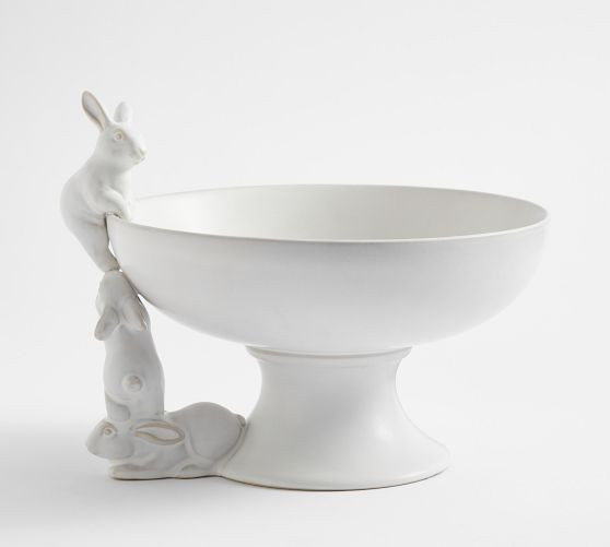 Rustic Bunny Stoneware Serving Bowl | Pottery Barn (US)