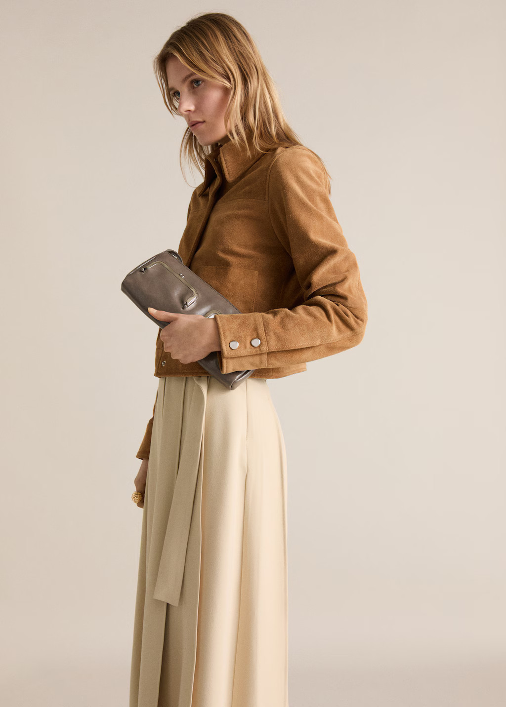 Suede leather jacket | MANGO (UK)