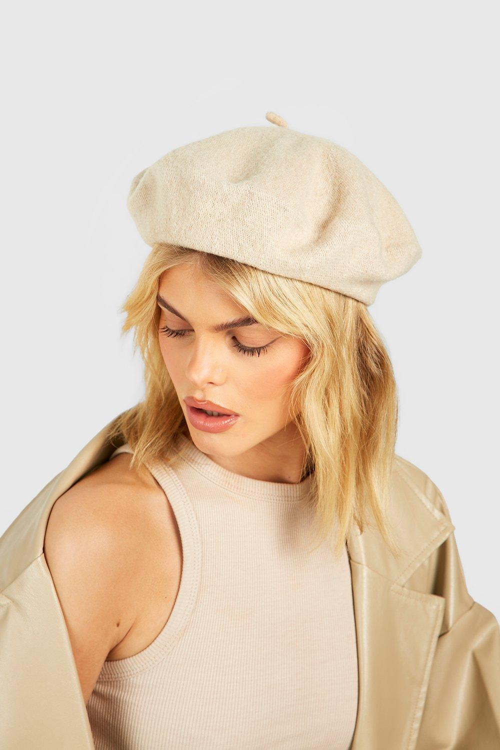 Womens Plain Felt Beret - White - One Size | Boohoo.com (US & CA)
