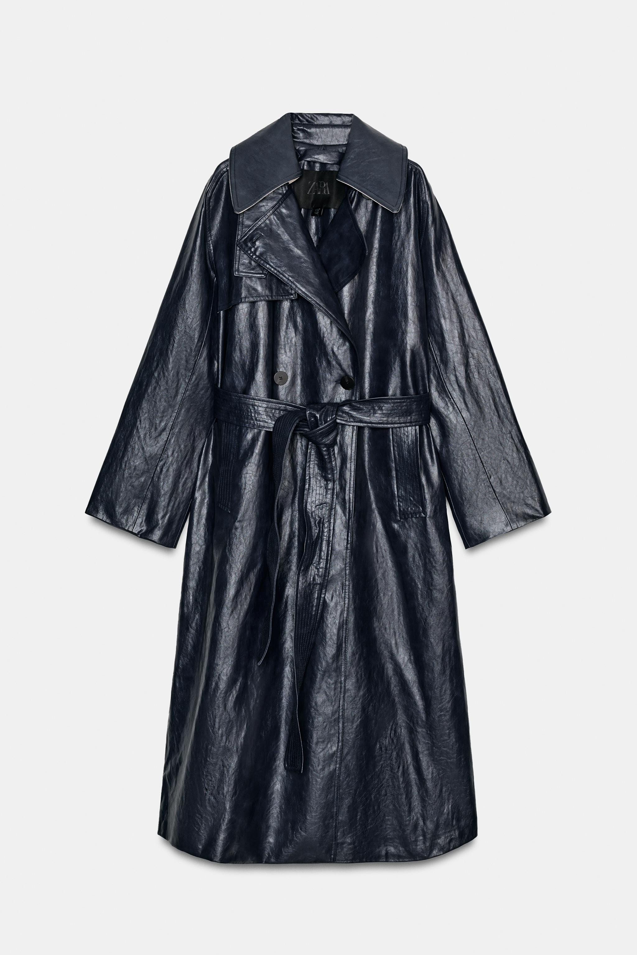 OVERSIZE LEATHER EFFECT TRENCH COAT ZW COLLECTION | Zara UK