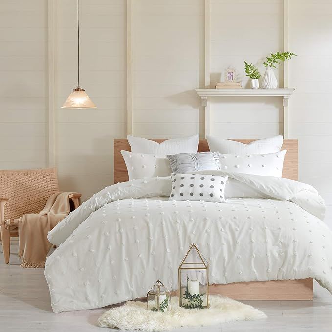 Urban Habitat Cotton Comforter Set - Jacquard Tufts Pompom Design All Season Bedding, Matching Sh... | Amazon (US)