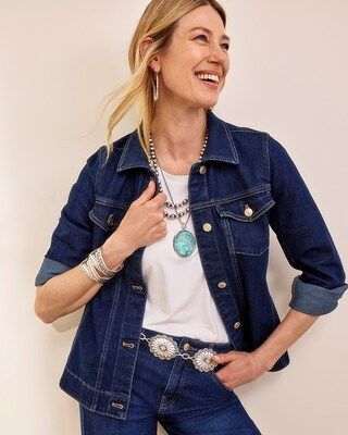 Soft Peplum Denim Jacket | Chico's