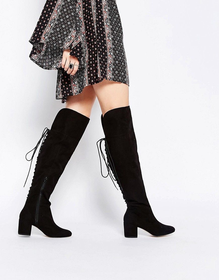 ASOS KOCO Lace Up Over the Knee Boots | ASOS UK