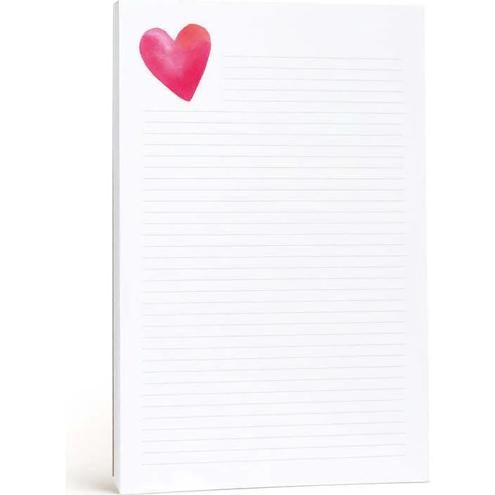 Heart Lined Notepad | Maisonette