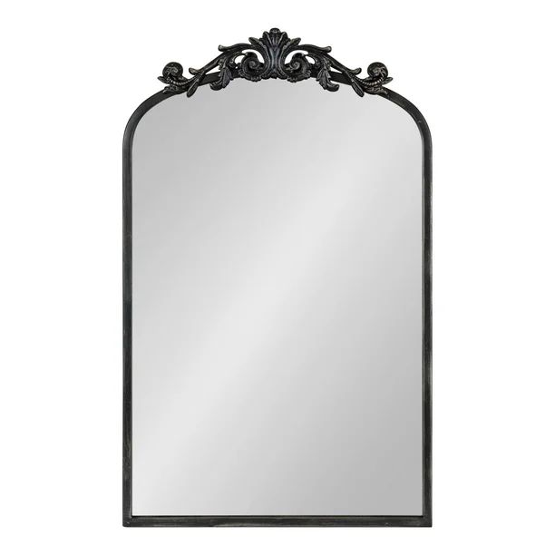 Kate And Laurel Arendahl Traditional Arch Mirror, 19 x 30.75, Antique Black, Baroque Inspired Wal... | Walmart (US)