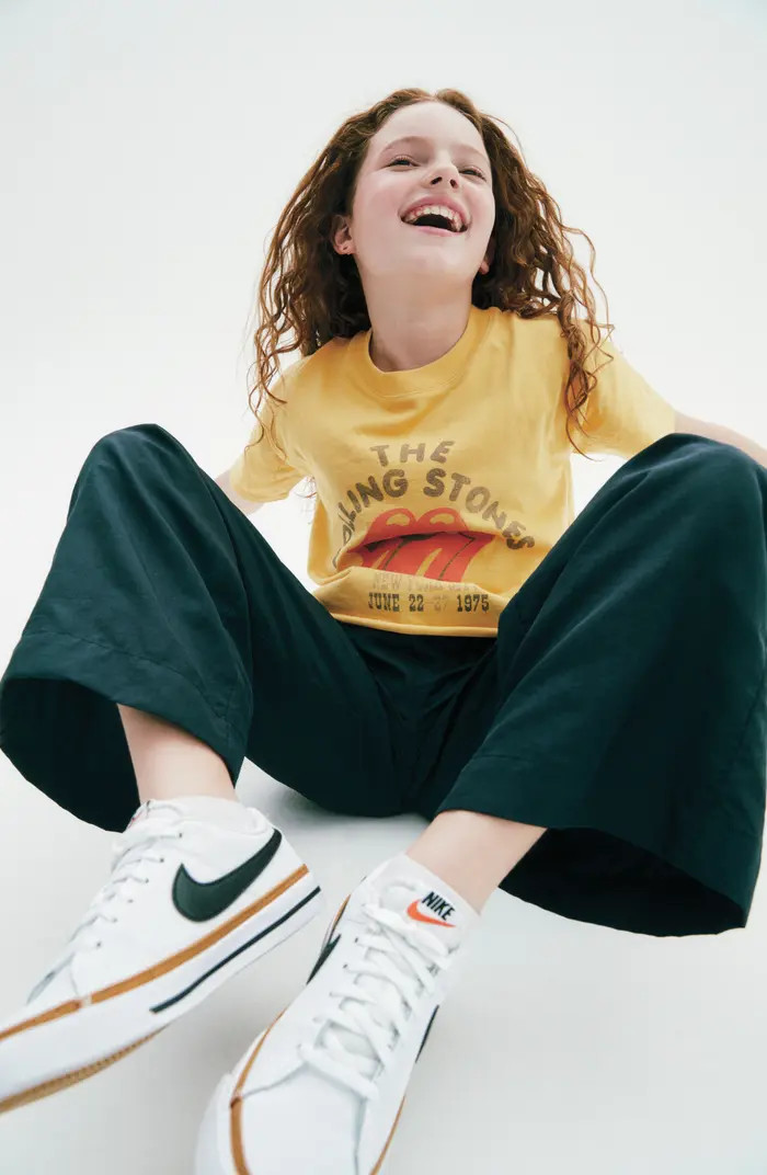Kids' Boxy Raw Hem Rolling Stone Graphic T-Shirt | Nordstrom