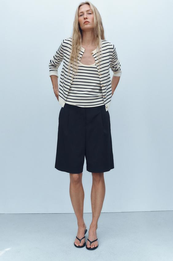 STRIPED KNIT CARDIGAN | Zara US