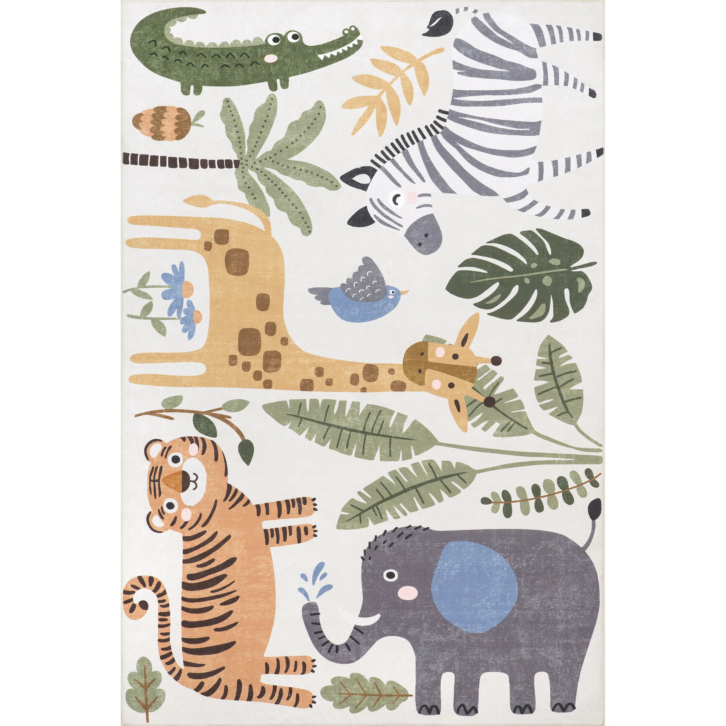 Felipa Safari Machine Washable Kids Area Rug | Wayfair North America