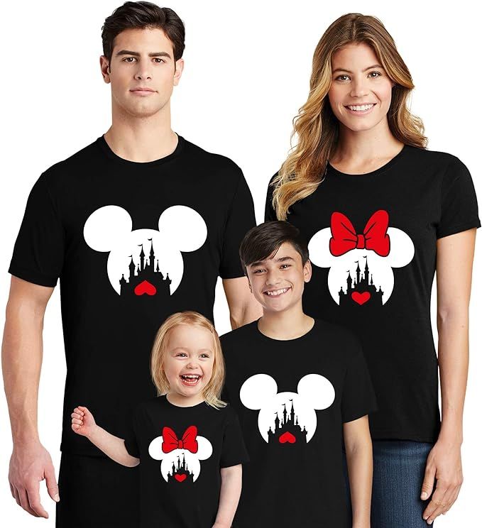 Natural Underwear Family Trip Mickey Minnie Mouse Squad Matching Couple T-Shirts | Amazon (US)