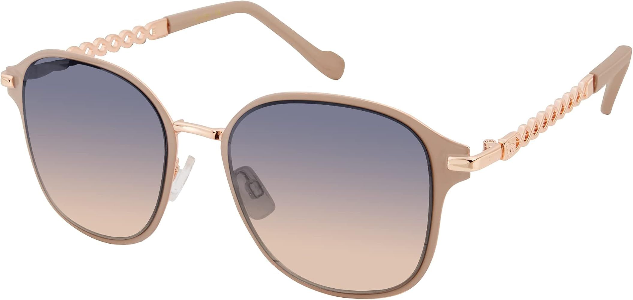 Jessica Simpson Women's J5573 Round Metal Sunglasses with Spiral Temple Design & 100% UV Protecti... | Amazon (US)