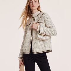 Wool-Blend Tweed Jacket With Bag | GOELIA