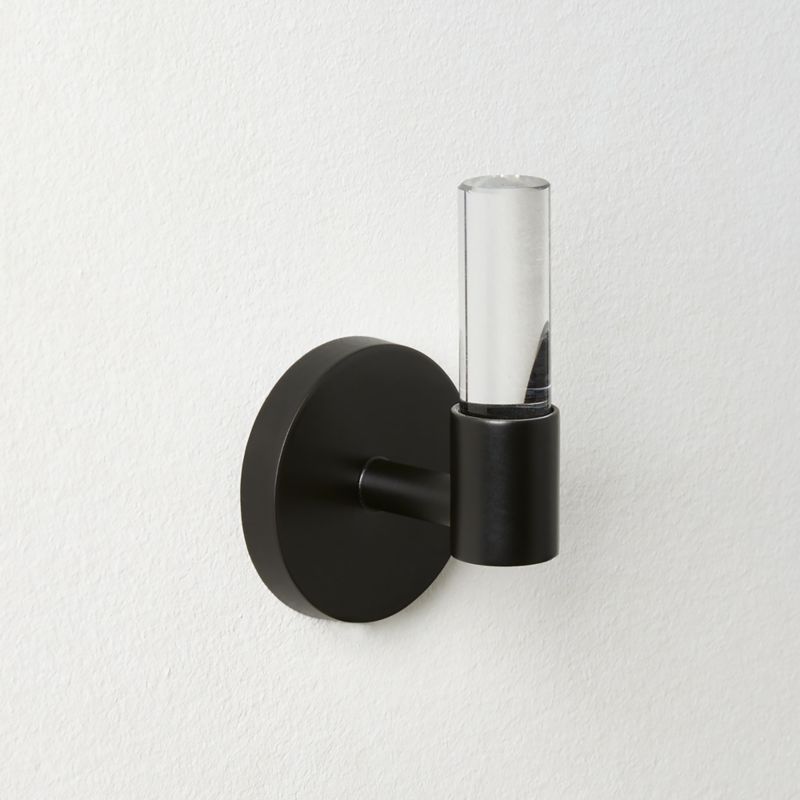 Flynn Modern Black Wall Hook | CB2 | CB2