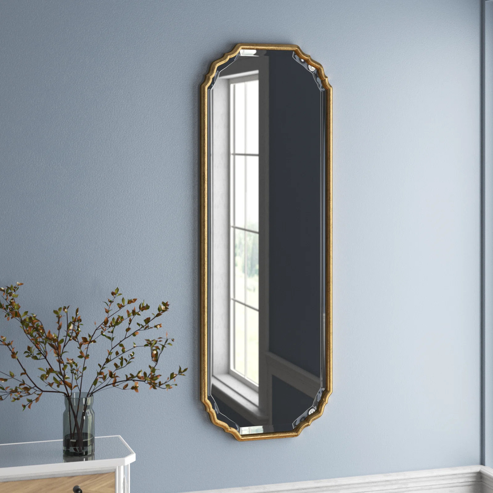 Everly Traditional Beveled Full Length Mirror | Wayfair North America