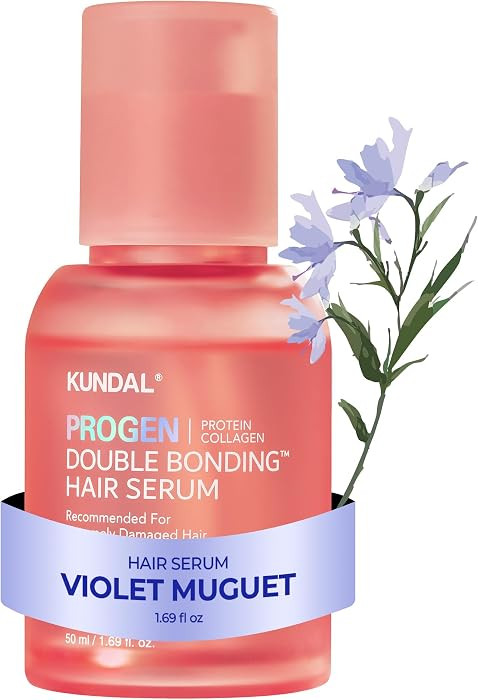 KUNDAL Protein Collagen Double Bonding Hair Serum, Violet Muguet, 1.69 Fl Oz - Korean Beauty Heat Protection, Non-Greasy Finish, Infused with Protein & Amino Acids to Repair Structure and Split Ends | Amazon (US)