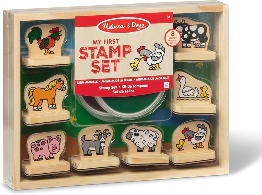 Melissa & Doug My First Wooden Stamp Set - Farm Animals | Amazon (US)