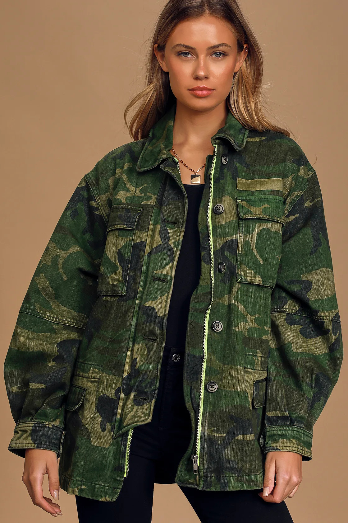 Seize The Day Green Camo Print Utility Jacket | Lulus (US)