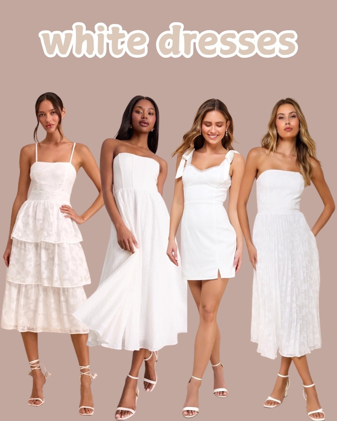 Graduation dresses from Lulus! 

Graduation dress, white dress, cocktail dress, formal dresses, reception dress, dresses for brides, bridal tea dress, bachelorette trip dress, rehearsal dinner dress, bridal shower dress, honeymoon dress, lulus

#LTKSeasonal #LTKU #LTKWedding