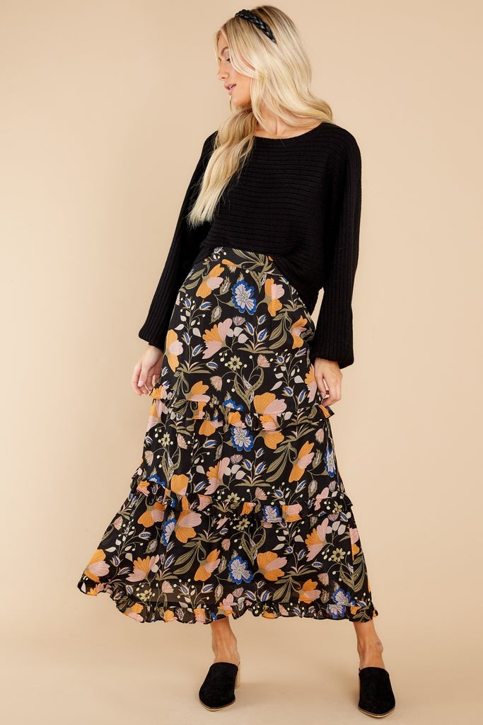 Just Your Type Black Crop Sweater | Red Dress 