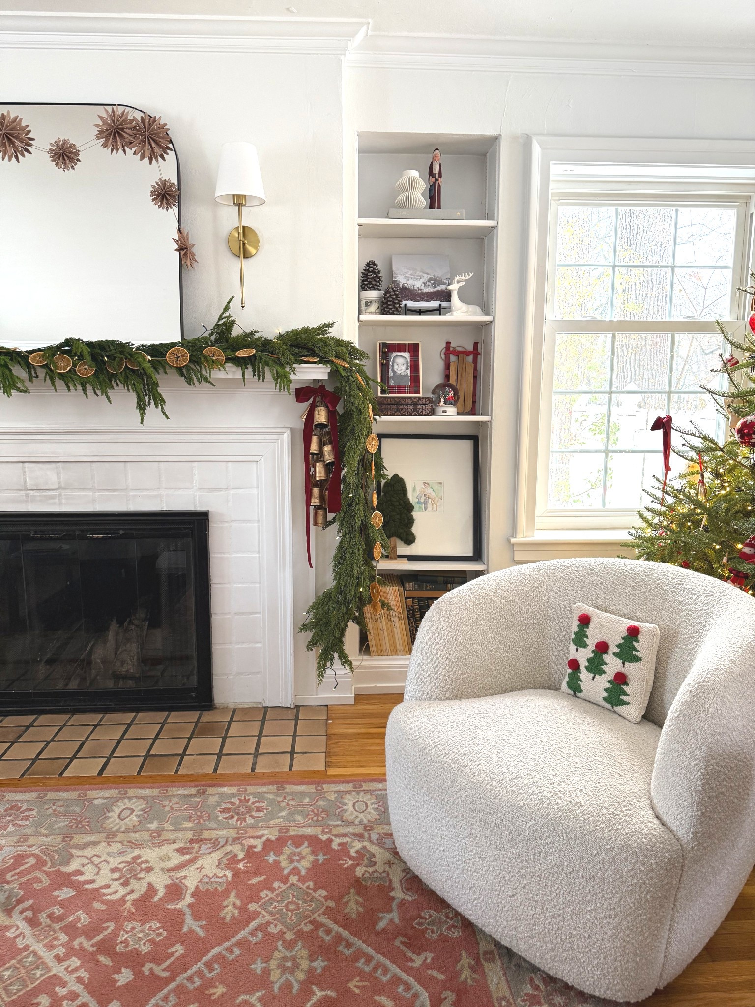 Cozy winter living room. Comfortable swivel chairs. Linked what I could :)

#LTKOver40 #LTKSeasonal #LTKHoliday