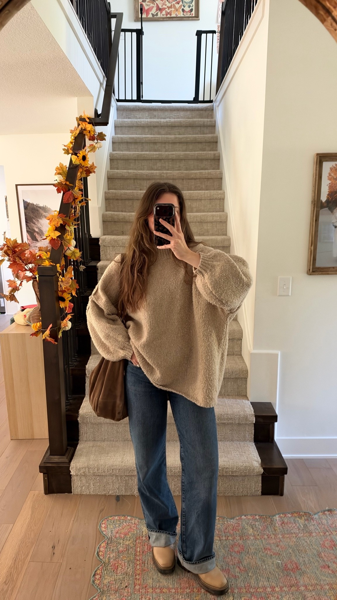 wearing a medium but small would have been fine! Have had this sweater for a few years and it’s still one of my favorites! Sized down in the jeans, an investment but I’ve tried on a ton of jeans and love everything about the fit and color! Also linked a couple similar styles!

Fall outfit, oversized sweater

#LTKootd #LTKSeasonal