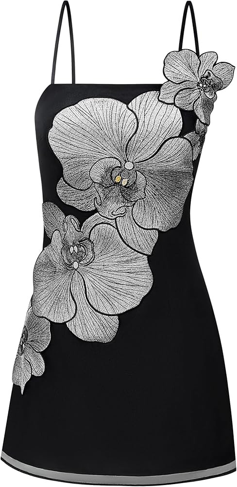 JW PEI Women's Orchid Appliqué Mini Dress | Amazon (US)