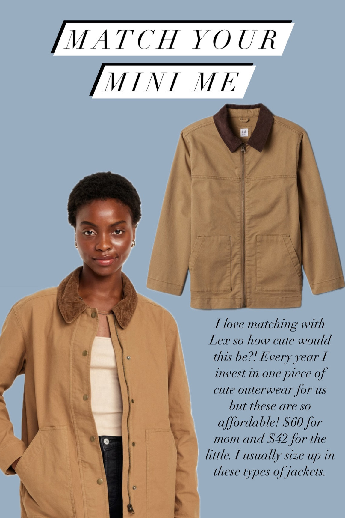 I love matching with Lex so how cute would this be?! Every year I invest in one piece of cute outerwear for us but these are so affordable! $60 for mom and $42 for the little. I usually size up in these types of jackets.

#LTKKids #LTKMidsize #LTKFindsUnder50