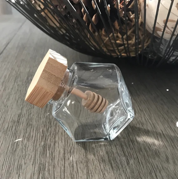 1 Small Honey Jar Honey Pot Honey Dipper Wooden Cork Bamboo | Etsy | Etsy (US)