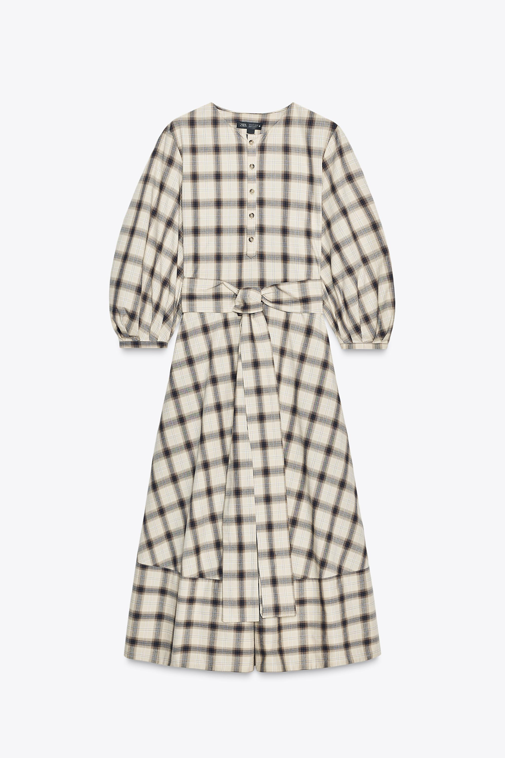 ZW COLLECTION CHECK SHIRT DRESS | Zara UK