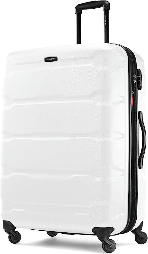 Samsonite Omni PC Hardside Expandable Luggage with Spinner Wheels, Black, One Size | Amazon (US)