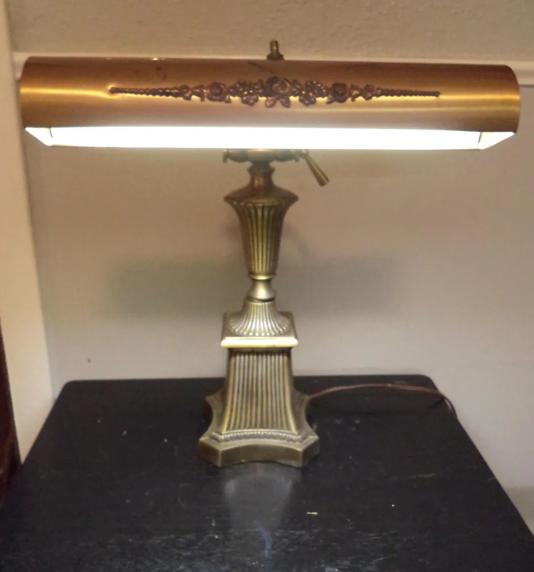 Brass Piano Lamp / Bankers Lamp Multi Adjustable Art Deco Style - Etsy | Etsy (US)