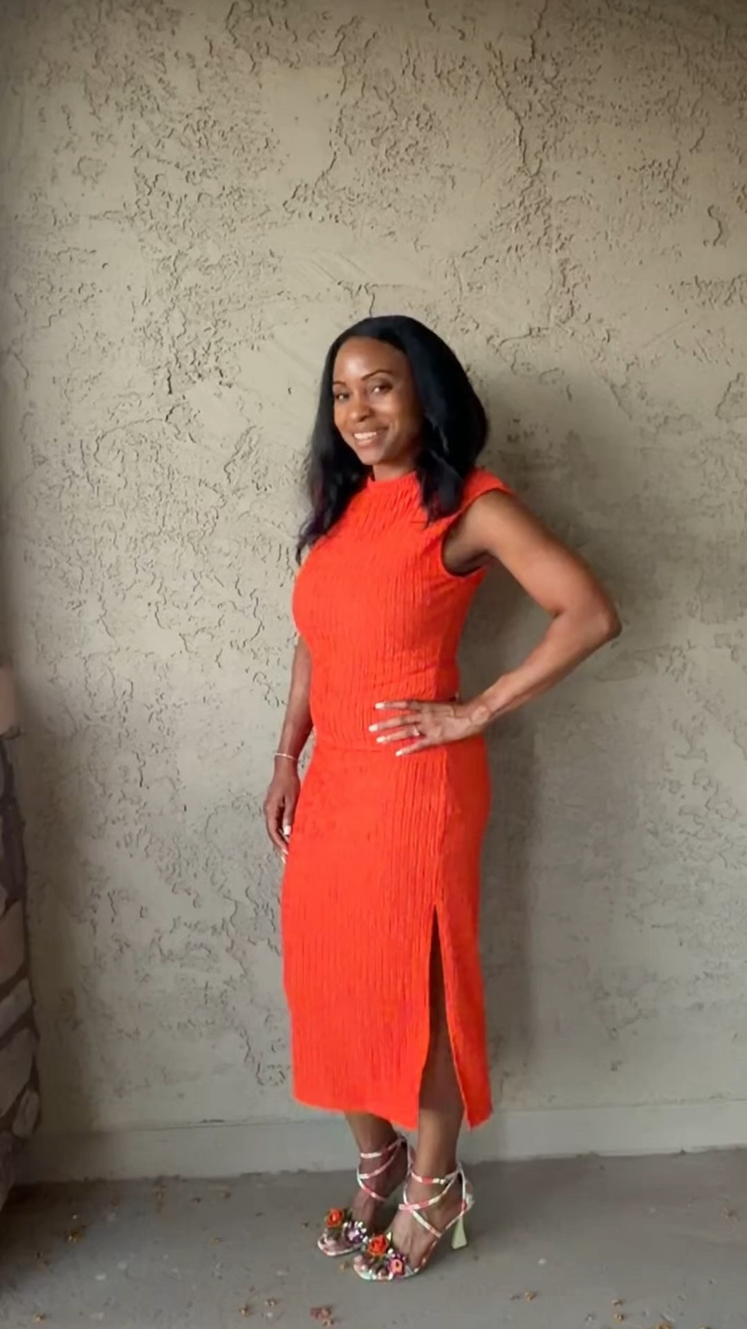 Loving the fit of this dress and soft material. It accentuates the curves but not too tight. The split adds some extra flare. This color is our go stock but they have many others. 

I love that the shoes have so many colors in them so they can be paired with a lot of looks. 

Cap sleeve dress, bodycon dress, summer dress

#LTKootd #LTKSaleAlert