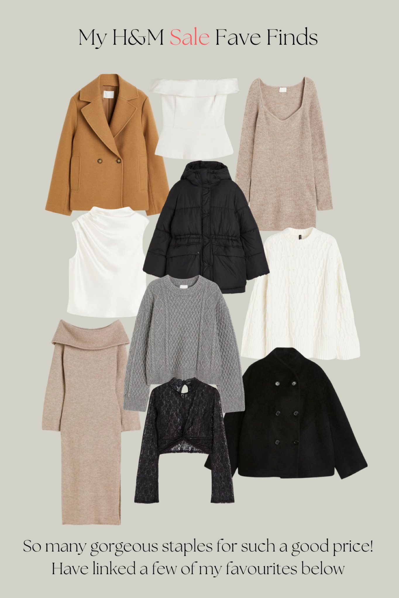 Some gorgeous pieces in the H&M sale! Staples you’ll rewear each year🤍

#hm #winter #coat #knitwear 

LTKFestiveSaleUK #LTKsalealert #LTKSeasonal