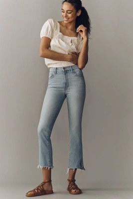 MOTHER Insider High-Rise Crop Straight Step Jeans | Anthropologie (US)