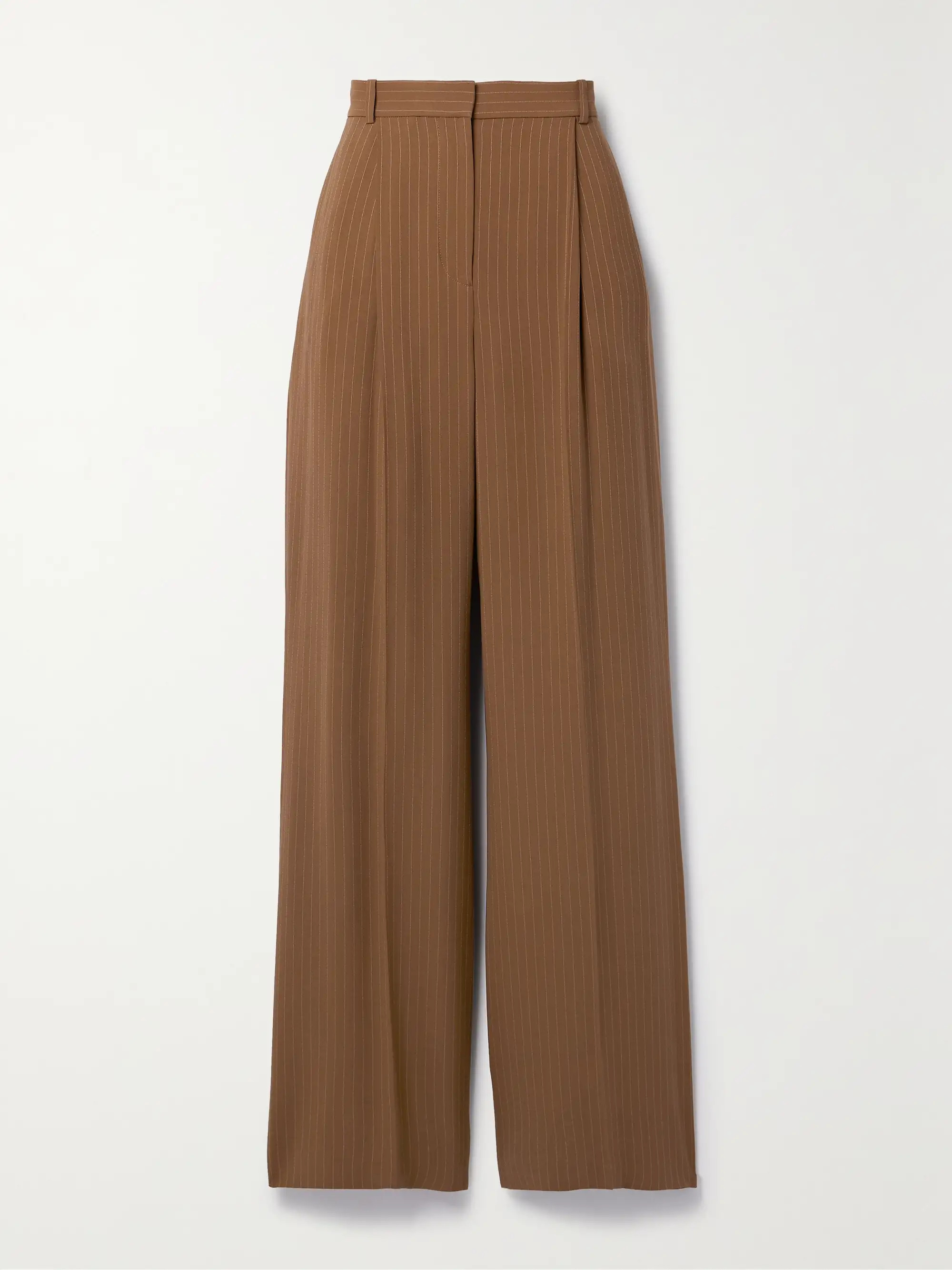 Jail pleated pinstriped silk-blend georgette wide-leg pants | NET-A-PORTER (UK & EU)