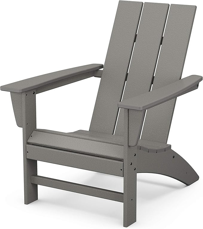 POLYWOOD Modern Adirondack Chair – All-Weather Outdoor Lawn Adirondack Chairs – HDPE, Fade-Re... | Amazon (US)