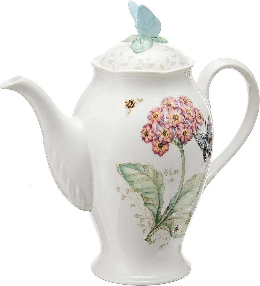 Lenox Butterfly Meadow Coffee Pot with Lid, White - | Amazon (US)